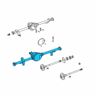 OEM 2000 Jeep Wrangler Axle-Service Rear Diagram - 5083680AD