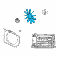 OEM 1997 BMW Z3 Radiator Cooling Fan Blade Diagram - 11-52-1-712-058