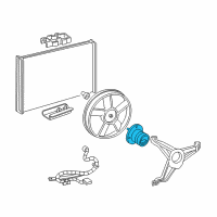 OEM Pontiac Grand Prix Motor Asm, Engine Coolant Fan Diagram - 88890699