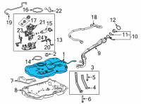 OEM 2022 Toyota Venza Fuel Tank Diagram - 77001-42321