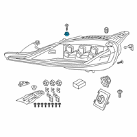OEM Toyota Headlamp Assembly Adjuster Diagram - 90118-WA514