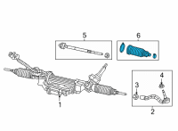 OEM Jeep Grand Cherokee L STEERING GEAR Diagram - 68543853AA