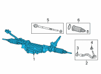 OEM Jeep Grand Cherokee L RACK AND PINION Diagram - 68375407AG
