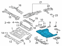 OEM 2021 Toyota RAV4 Prime Rear Floor Pan Diagram - 58311-78040