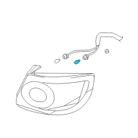 OEM 2006 Hyundai Elantra Parking Light Bulb Diagram - 1864427007N