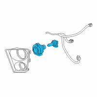 OEM 2012 Buick Verano Fog Lamp Assembly Diagram - 22830038