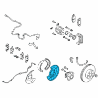 OEM 2020 Nissan Rogue Sport Plate Assy-Back, Rear Brake LH Diagram - 44030-5TA5A