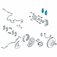 OEM 2020 Nissan Rogue Sport Rear Brake Pads Kit Diagram - D4060-4CU2A