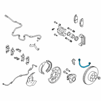 OEM 2020 Nissan Rogue Sport Hose Assy-Brake, Rear RH Diagram - 46210-4CE1D