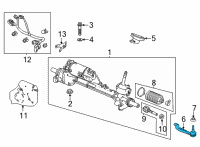 OEM Acura MDX End Complete Tie Rod R Diagram - 53540-TYA-A01