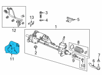 OEM Acura Heat Baffle, Steering Diagram - 53692-TYA-A00