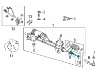 OEM Acura MDX Set, Rack End Complete Diagram - 53610-TYA-A01