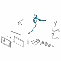 OEM 2007 Lincoln Navigator AC Hose Diagram - 7L1Z-19A834-A