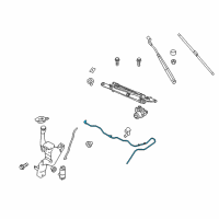 OEM 2018 Ford Fiesta Washer Hose Diagram - BE8Z-17K605-A