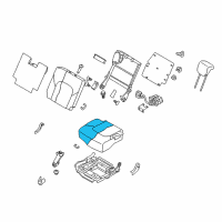 OEM 2019 Nissan Armada Pad - 3RD Seat Cushion, RH Diagram - 89311-1LK5A