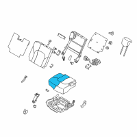 OEM 2022 Infiniti QX80 Pad - 3RD Seat Cushion, RH Diagram - 89311-1LK5A