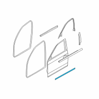 OEM 2011 BMW 335i Moulding Door Front Right Diagram - 51-12-0-404-052