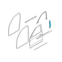 OEM BMW 330i Finisher Window Frame B-Pillar Fl Door Diagram - 51-33-7-906-907