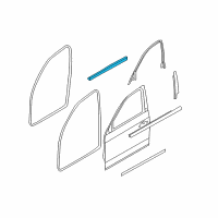 OEM BMW 330i Channel Sealing, Inside, Door, Front Right Diagram - 51-33-7-060-234