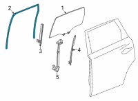 OEM 2022 Acura MDX Runchannel, Right Rear door Diagram - 72735-TYA-A01
