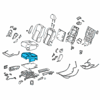 OEM 2019 Lexus RX450hL Pad, Rear NO.1 Seat Cushion Diagram - 71612-48310