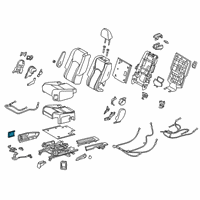 OEM Lexus RX450hL Cup Holder Assembly Diagram - 66990-48110-C0