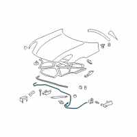 Genuine Chevrolet Hood Release Cable diagram