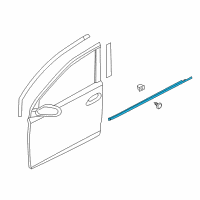 OEM 2015 Kia Rio WEATHERSTRIP Assembly-Front Door Belt Diagram - 822201W001