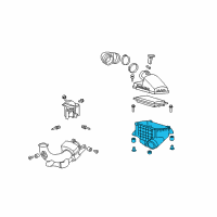 OEM Acura RDX Case Set, Air Cleaner Diagram - 17201-RWC-A00