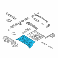 OEM 2011 Nissan Rogue Floor-Rear, Front Diagram - G4512-JM1MA