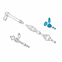 OEM 2019 Hyundai Kona Boot Kit-Front Axle Wheel Side Diagram - 49541-J9100