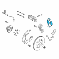 OEM 2018 Ford Mustang Rear Pads Diagram - FR3Z-2200-J