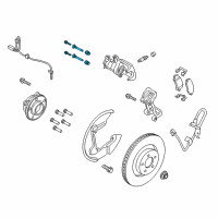 OEM 2015 Ford Mustang Caliper Retainer Kit Diagram - FR3Z-2C150-E