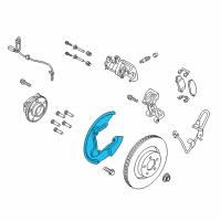 OEM Ford Mustang Splash Shield Diagram - FR3Z-2C028-B