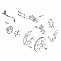 OEM 2018 Ford Mustang Rear Speed Sensor Diagram - JR3Z-2C190-A