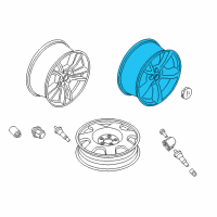 OEM 2019 Ford Mustang Wheel, Alloy Diagram - JR3Z-1007-D