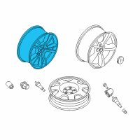 OEM 2016 Ford Mustang Wheel, Alloy Diagram - FR3Z-1007-B