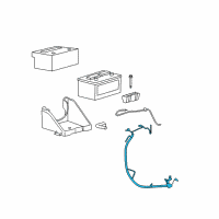 OEM 2008 Ford F-150 Positive Cable Diagram - 6L3Z-14300-AA