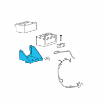 OEM Ford F-150 Heritage Battery Tray Diagram - F65Z-10732-AE