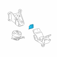 OEM 2004 Lexus GX470 Insulator, Engine Mounting Front, Heat, RH Diagram - 12391-50070