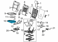 OEM 2022 Cadillac Escalade Seat Cushion Pad Diagram - 84852641