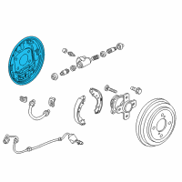 OEM 2020 Honda Fit Plate, Right Rear Brake Back Diagram - 43110-T5R-A01