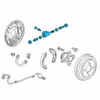 OEM Honda Fit Cylinder Assembly, Rear Wheel Diagram - 43300-T5R-A01