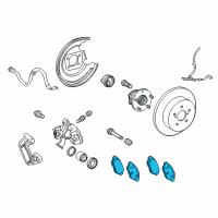OEM Toyota Prius Rear Pads Diagram - 04466-47101