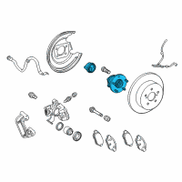 OEM Toyota Prius Hub & Bearing Diagram - 42450-76020