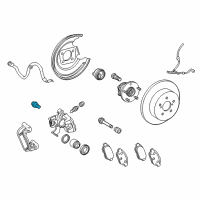 OEM Toyota Yaris Caliper Assembly Mount Bolt Diagram - 90015-AA102