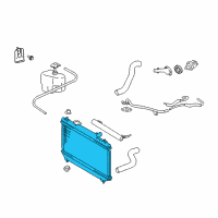 OEM 2005 Toyota Solara Radiator Assembly Diagram - 16400-0H200