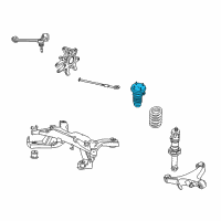 OEM Ford Thunderbird Shock and Strut Mount Diagram - XW4Z18197AA