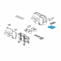 OEM Saturn Holder Asm, Front Floor Console Rear Cup *Gray Diagram - 15845657