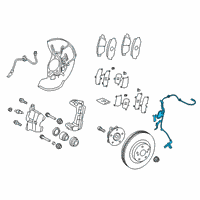 OEM 2021 Lexus UX200 Sensor, Speed, FR RH Diagram - 89542-76010